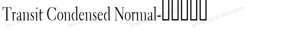 Transit Condensed Normal字体转换